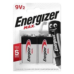 Foto van Energizer - max 9v alkaline batterijen, 2 stuks
