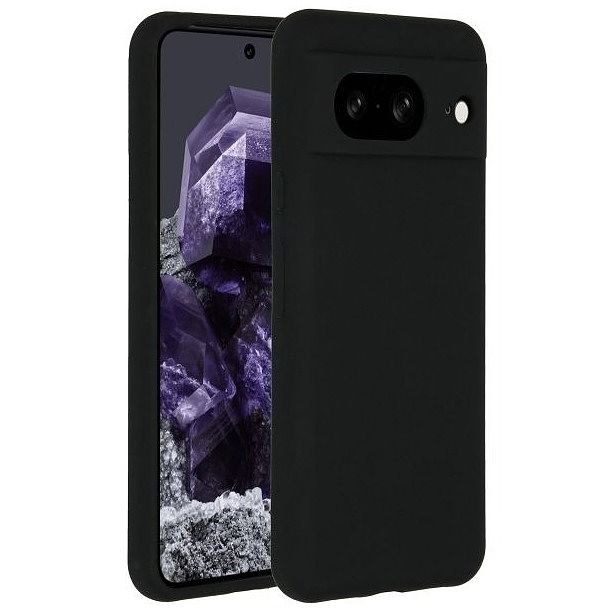 Foto van Accezz liquid silicone backcover google pixel 8 telefoonhoesje zwart