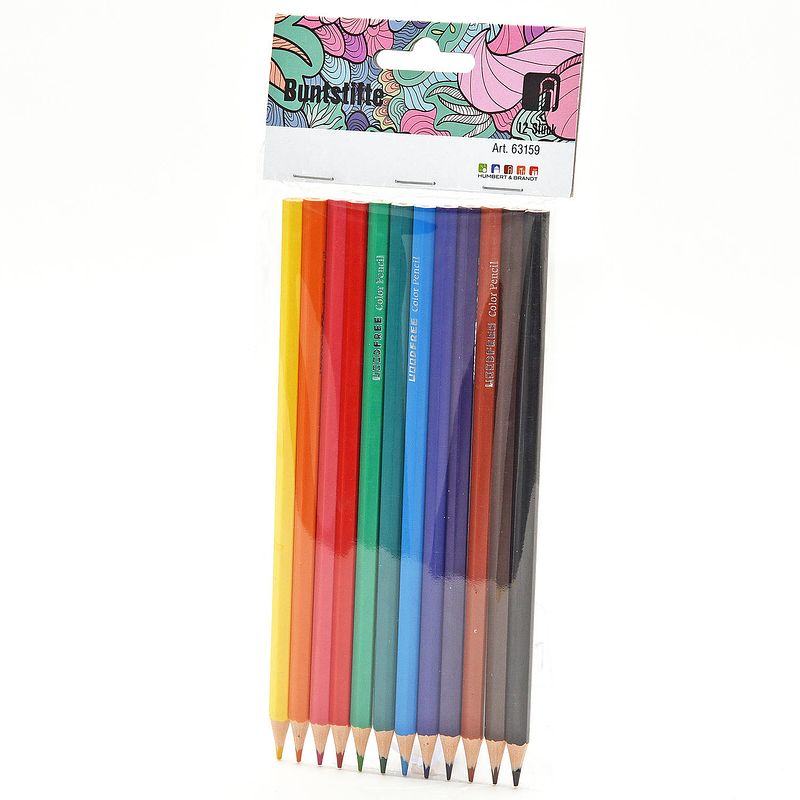 Foto van Kleurpotloden set - multi kleuren - 12x stuks - tekenen voor kinderen - kleurpotlood