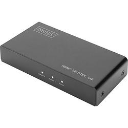 Foto van Digitus ds-45324 2 poorten hdmi-splitter led-weergave, met metalen behuizing, ultra hd-geschikt, met status-leds 4096 x 2160 pixel zwart