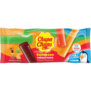 Foto van Chupa chups eezy freezzy squeezee freeze pops mixed flavours 12 x 45ml bij jumbo