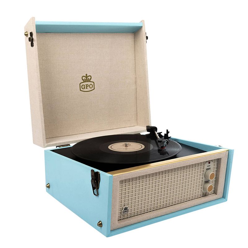 Foto van Gpo bermuda dansette platenspeler sky blue