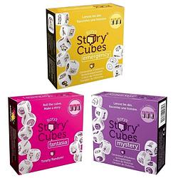 Foto van Spellenbundel - dobbelspel - 3 stuks - rory's story cubes fantasia, emergency & mystery