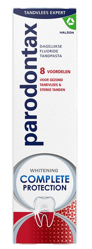 Foto van Parodontax complete protection whitening tandpasta tegen bloedend tandvlees 75ml bij jumbo