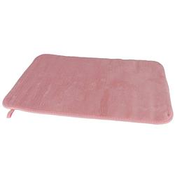 Foto van Sneldrogende badmat met anti slip roze 40 x 60 cm rechthoekig - badmatjes
