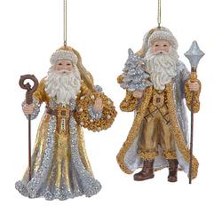 Foto van Kurt s. adler - ornament plastic santa l12cm goud