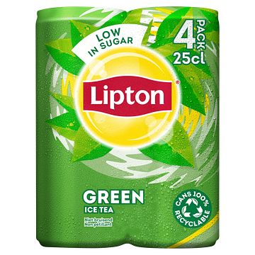 Foto van Lipton ice tea green original 4 x 250ml bij jumbo