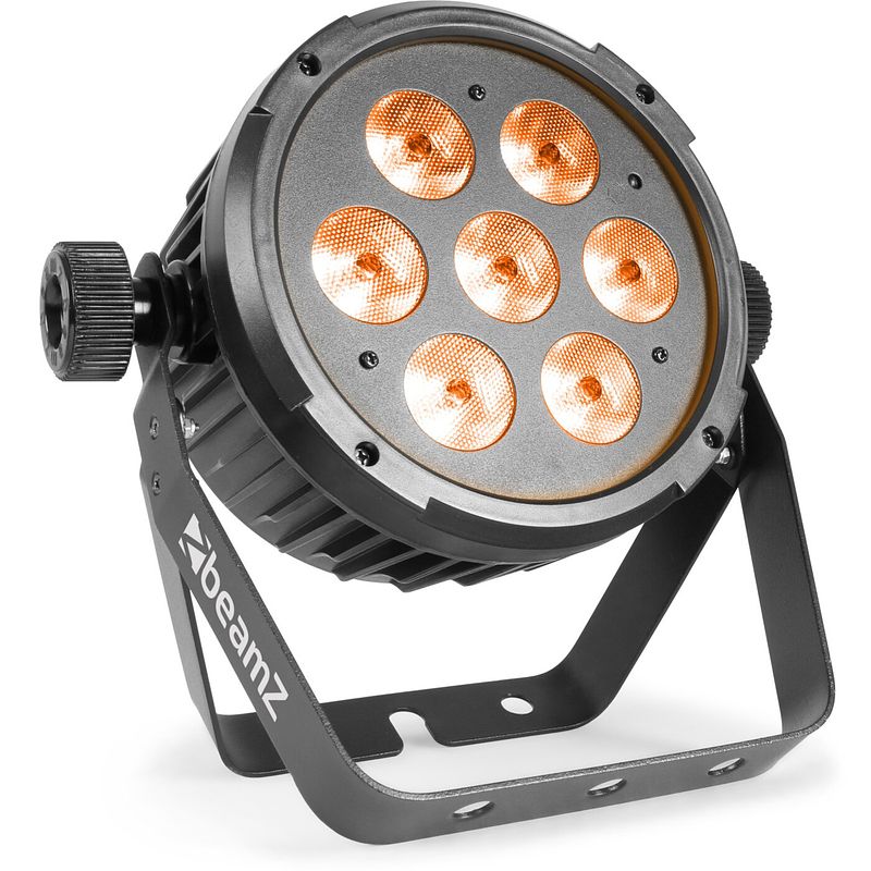 Foto van Beamz bt280 led flat par 7x10w 6-in-1 rgbaw-uv