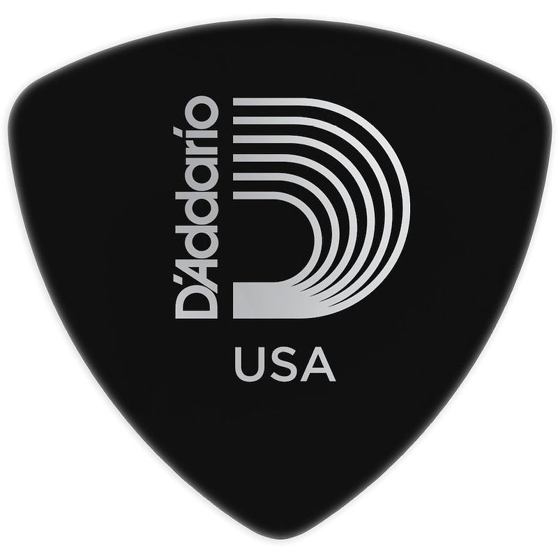 Foto van D'saddario 2cbk6-10 black celluloid plectra 10-pack heavy wide shape