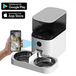 Foto van Pets pride automatische voerbak kat - voerautomaat 5l - voederbak met full hd camera - app en audio