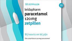 Foto van Leidapharm paracetamol zetpil 120mg