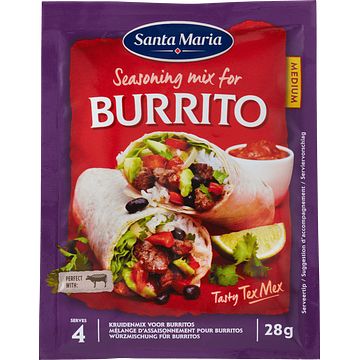 Foto van Santa maria burrito kruidenmix medium 28g bij jumbo