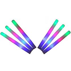 Foto van Led foam stick/lichtstaaf 20x stuks multi colour 45 cm - verkleedattributen