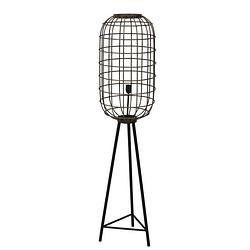 Foto van Light & living - light & living toah vloerlamp zwart - ø36,5x151 c