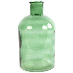 Foto van Countryfield vaas - mintgroen - glas - apotheker fles vorm - d17 x h30 cm - vazen