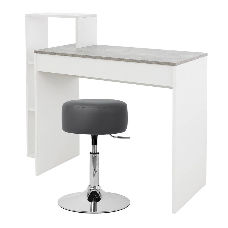 Foto van Bureau met legplank 110x72x40 cm wit hout ml design