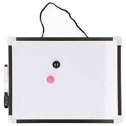 Foto van Whiteboard/memobord magnetisch - met marker en magneten - 21 x 30 cm - whiteboards