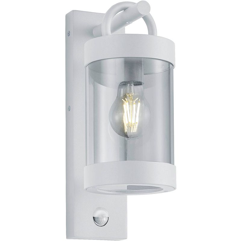 Foto van Led tuinverlichting met bewegingssensor - wandlamp buitenlamp - trion semby - e27 fitting - spatwaterdicht ip44 - mat