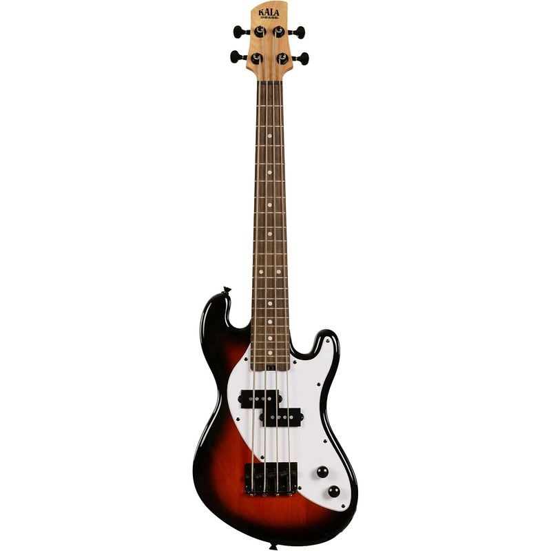 Foto van Kala solid body 4-string fretted u-bass tobacco burst elektrische basgitaar met gigbag