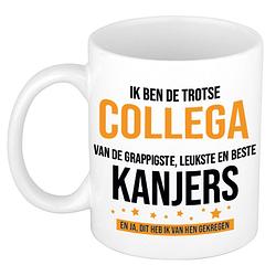 Foto van Trotse collega kanjers cadeau koffiemok / theebeker 300 ml - feest mokken