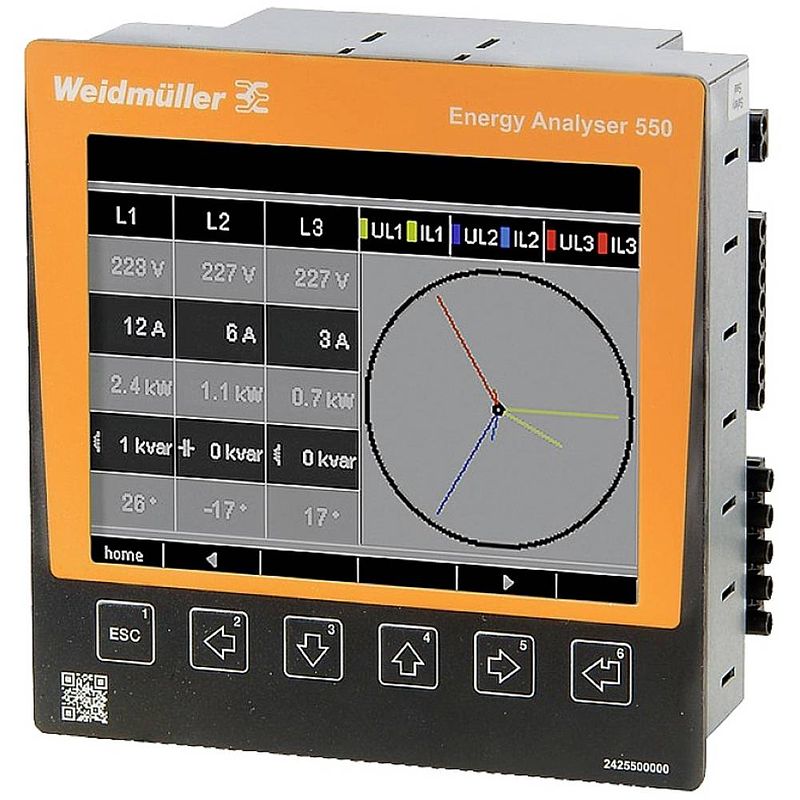 Foto van Weidmüller energy analyser 550-24 digitaal inbouwmeetapparaat