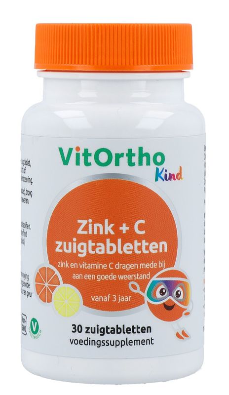 Foto van Vitortho kind zink + c zuigtabletten