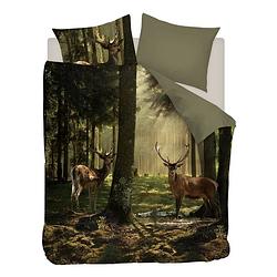 Foto van Snoozing sunrise forest - flanel - dekbedovertrek - lits-jumeaux - 260x200/220 cm - multi kleur