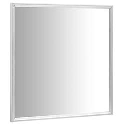 Foto van The living store spiegel minimalistisch zilver glas/pvc 70x70cm - unieke uitstraling