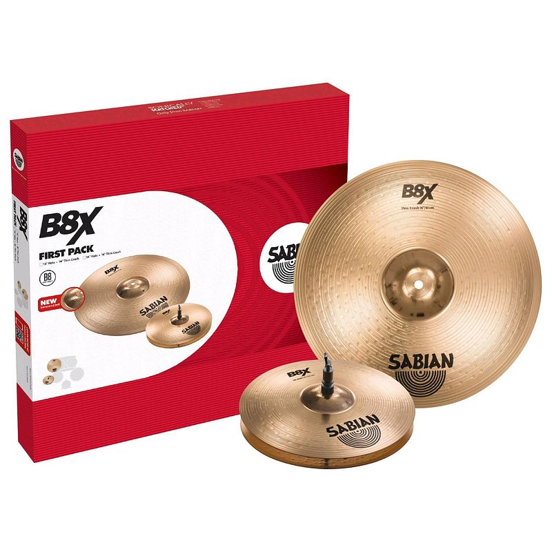 Foto van Sabian b8x first pack 14 bekkenset