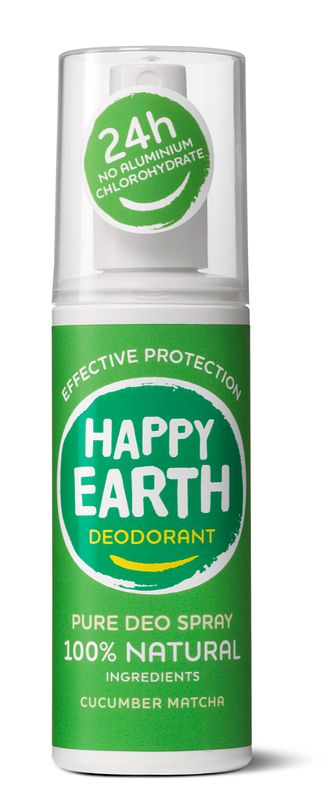 Foto van Happy earth 100% natuurlijke deo spray cucumber matcha