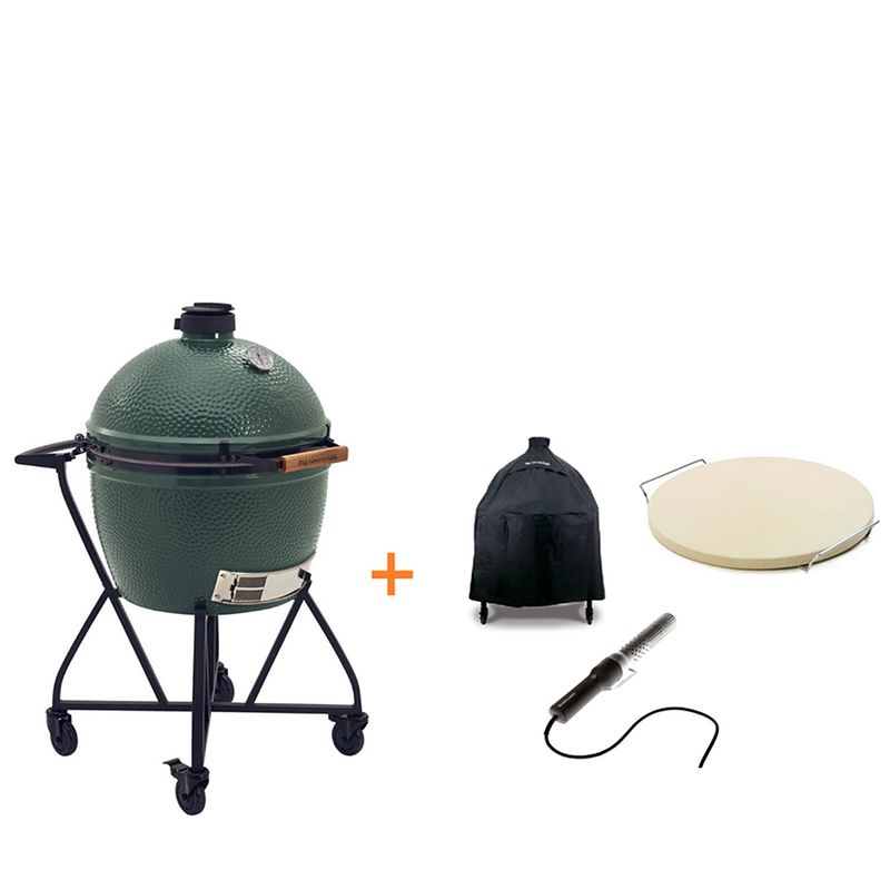 Foto van Big green egg xlarge met integgrated nest en handler onderstel en hoes