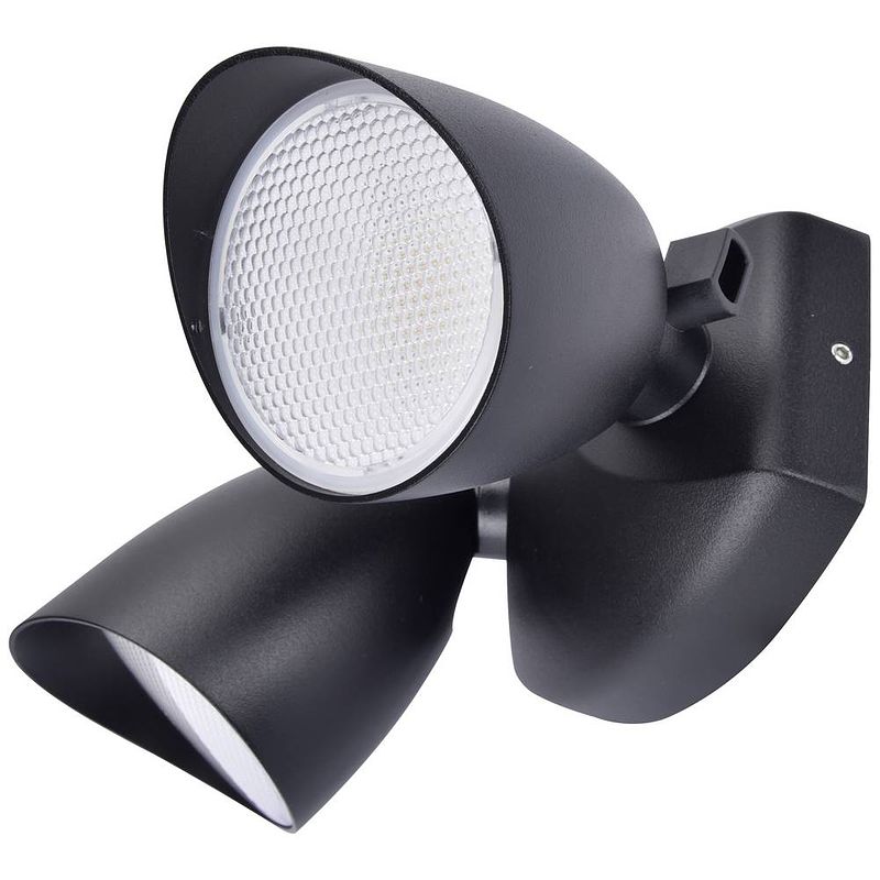 Foto van Lutec shrimp 7622221012 led-buitenlamp (wand) energielabel: f (a - g) led led 23.5 w zwart