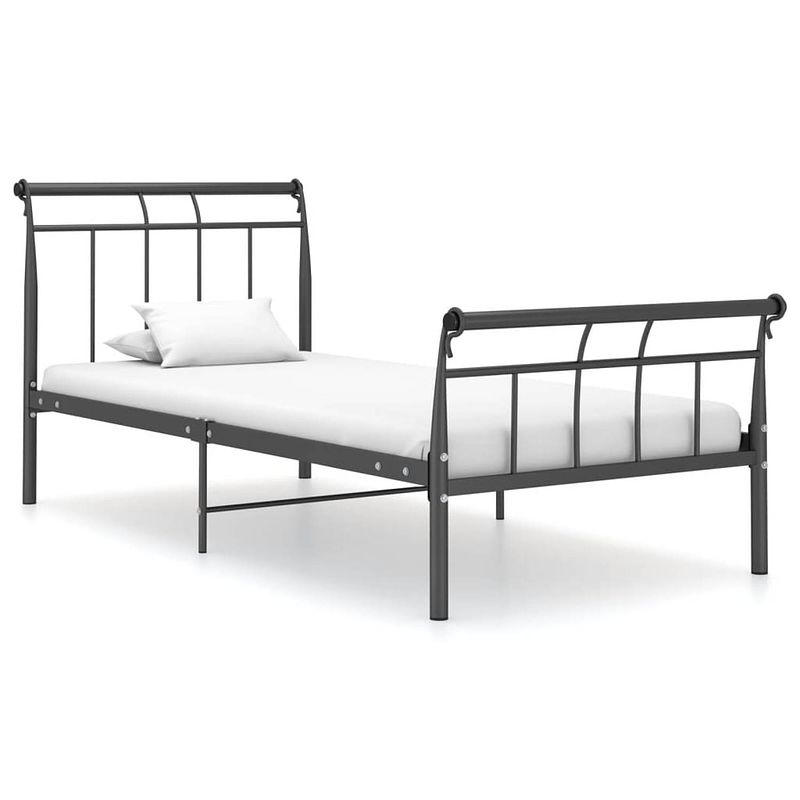 Foto van Vidaxl bedframe metaal zwart 90x200 cm