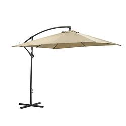Foto van Garden impressions corfu parasol 250x250 - donker grijs - taupe