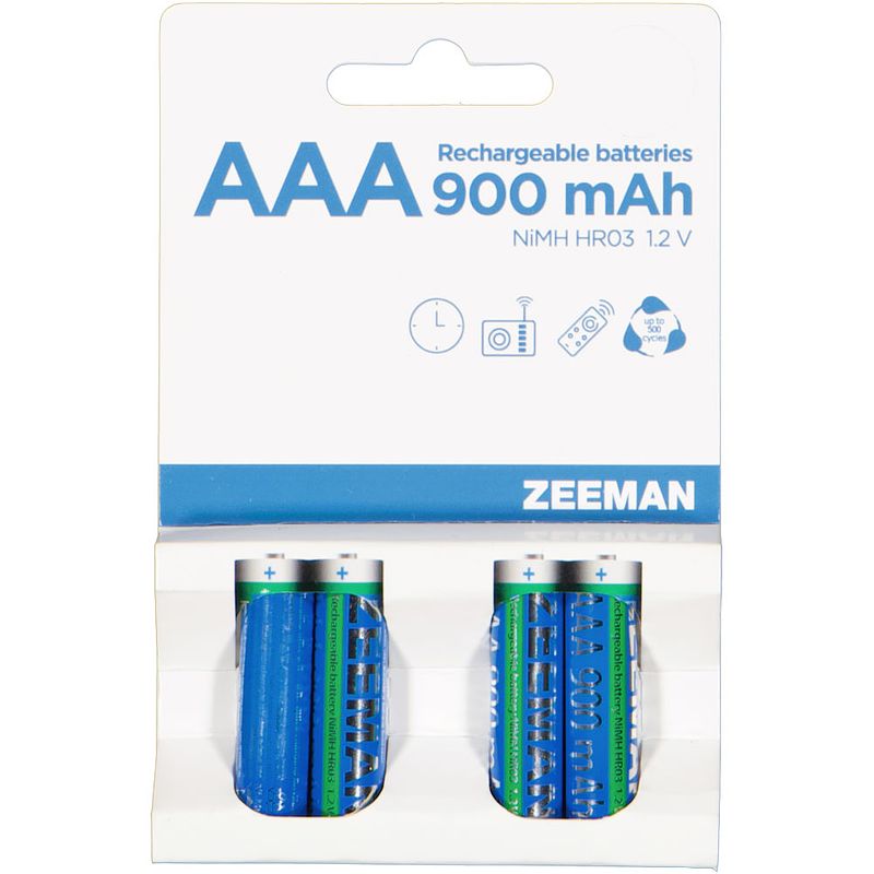 Foto van Oplaadbare aaa batterijen zeeman