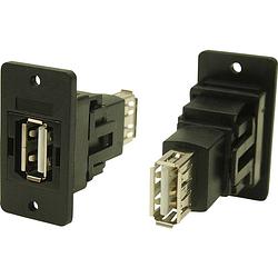 Foto van Adapter, bus, inbouw usb-bus type a - usb-bus type a cp30608nx cliff 1 stuk(s)