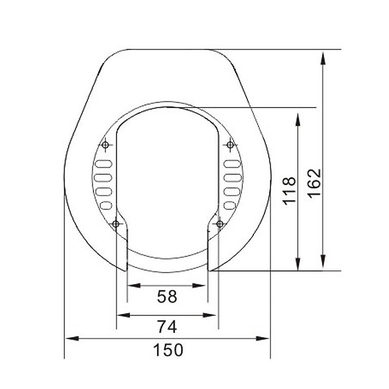 Foto van Lynx lazo model block xxl ringslot art-2 plug-in voor ketting