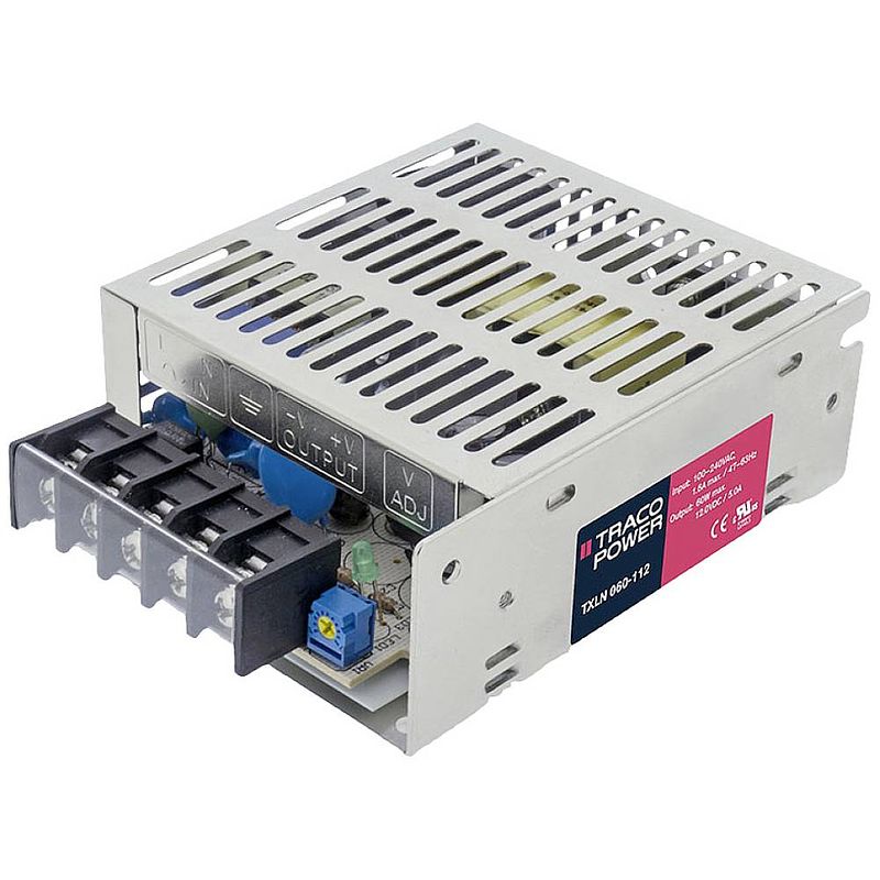 Foto van Tracopower txln 060-105 ac/dc inbouwnetvoeding gesloten 10000 ma 50 w 5.0 v/dc