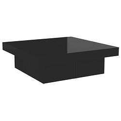 Foto van Vidaxl salontafel 90x90x28 cm spaanplaat hoogglans zwart