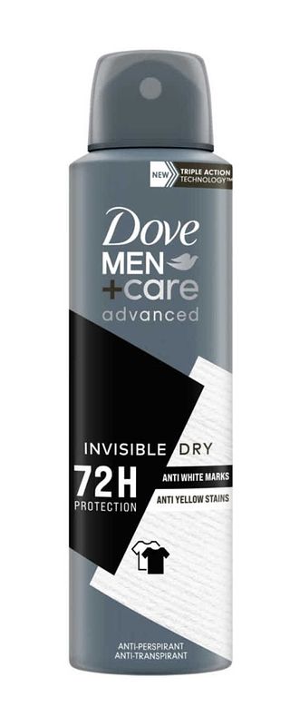 Foto van Dove men+care advanced antitranspirant deodorant spray invisible dry 150ml bij jumbo