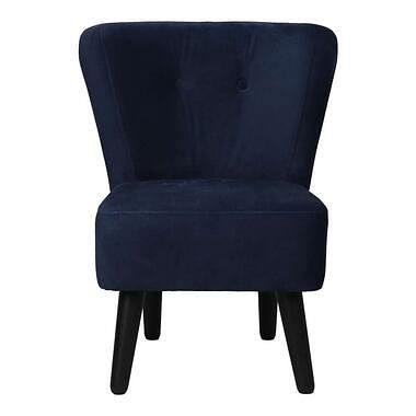 Foto van Fauteuil halmstad - velvet - navy - leen bakker