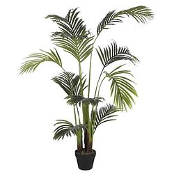 Foto van Mica decorations palm kunstplant - groen - h150 x d50 cm - kunstplanten