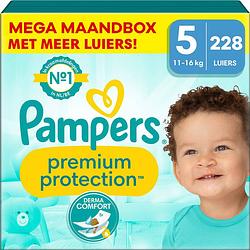 Foto van Pampers - premium protection - maat 5 - mega maandbox - 228 stuks - 11/16 kg