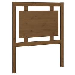 Foto van The living store houten hoofdeinde - 80.5 x 4 x 100 cm - honingbruin