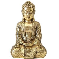 Foto van Zittend boeddha beeld goud 70 cm - beeldjes
