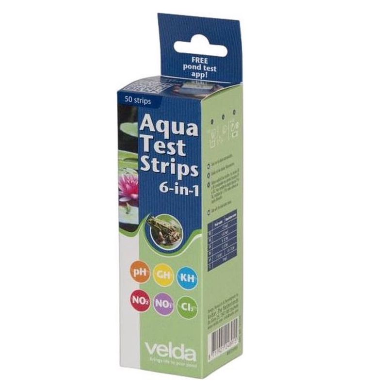 Foto van Velda - aqua test strips 6 in 1 vijveraccesoires