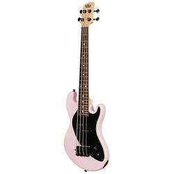 Foto van Kala solid body 4-string fretted u-bass pale pink elektrische basgitaar met gigbag