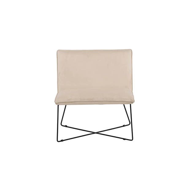 Foto van X-lounge fauteuil velours offwhite.