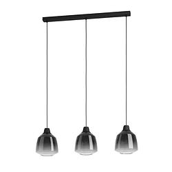 Foto van Eglo sedbergh hanglamp - e27 - 90 cm - zwart - glas