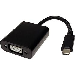 Foto van Value 12.99.3200 adapterkabel [1x usb-c stekker - 1x vga-bus] zwart 0.10 m